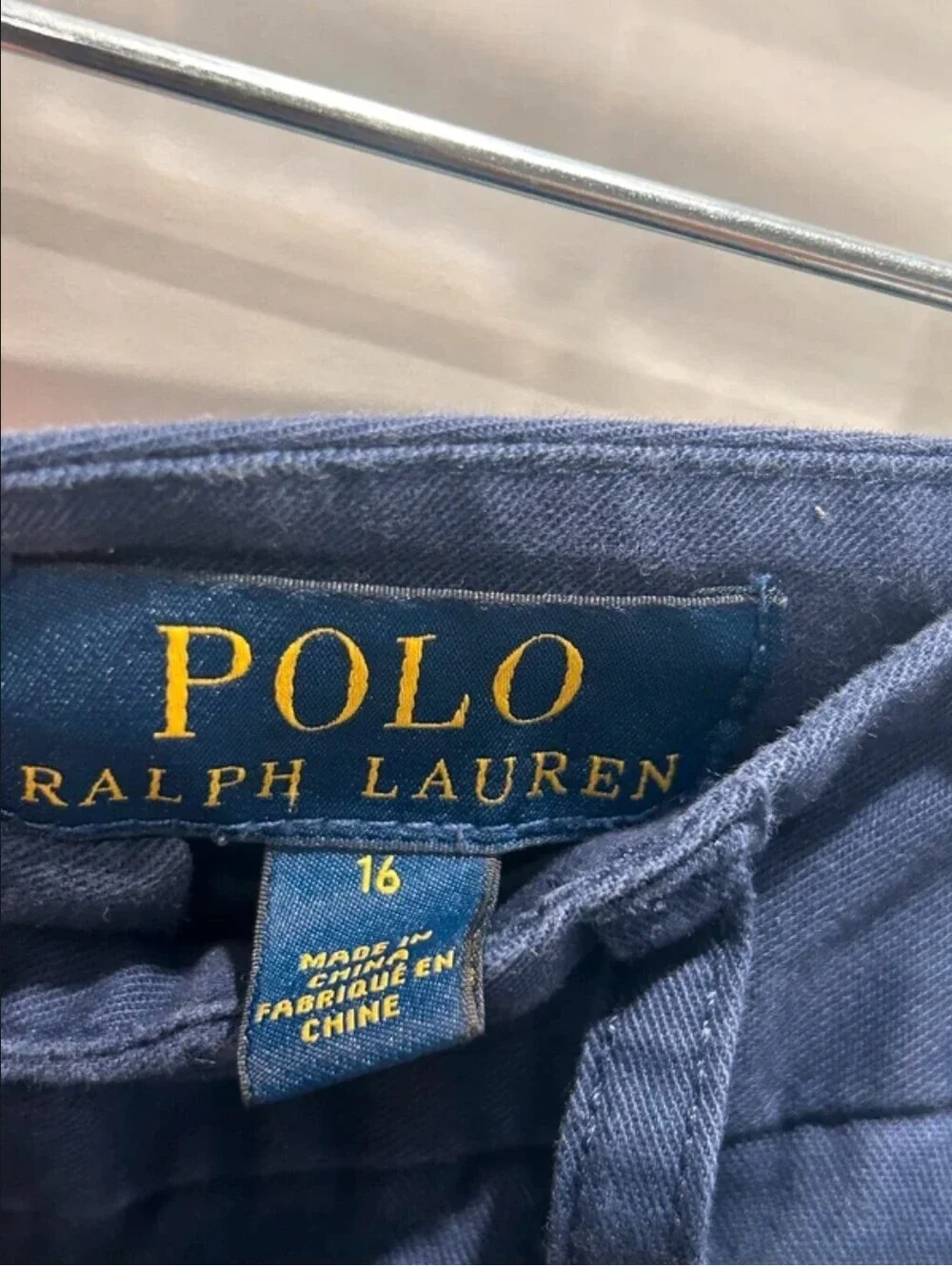 Polo Ralph Lauren Boys Navy Chino Straight Pants Size 16
